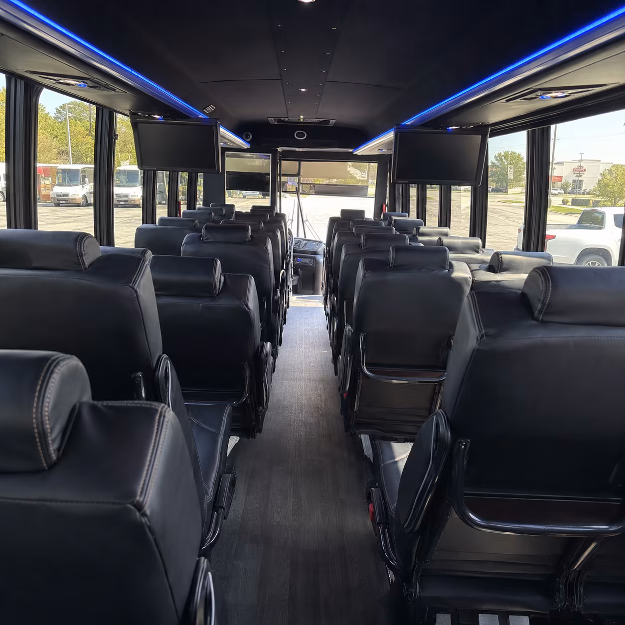 henderson 28 passenger minibus interior