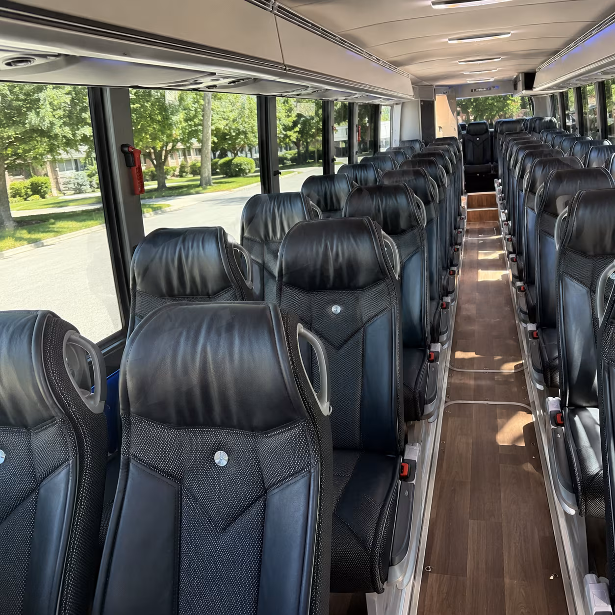henderson 40 passenger charter bus inside