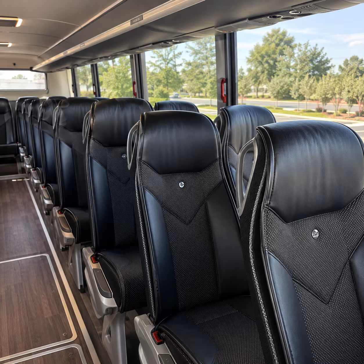 henderson 45 passenger charter bus interior
