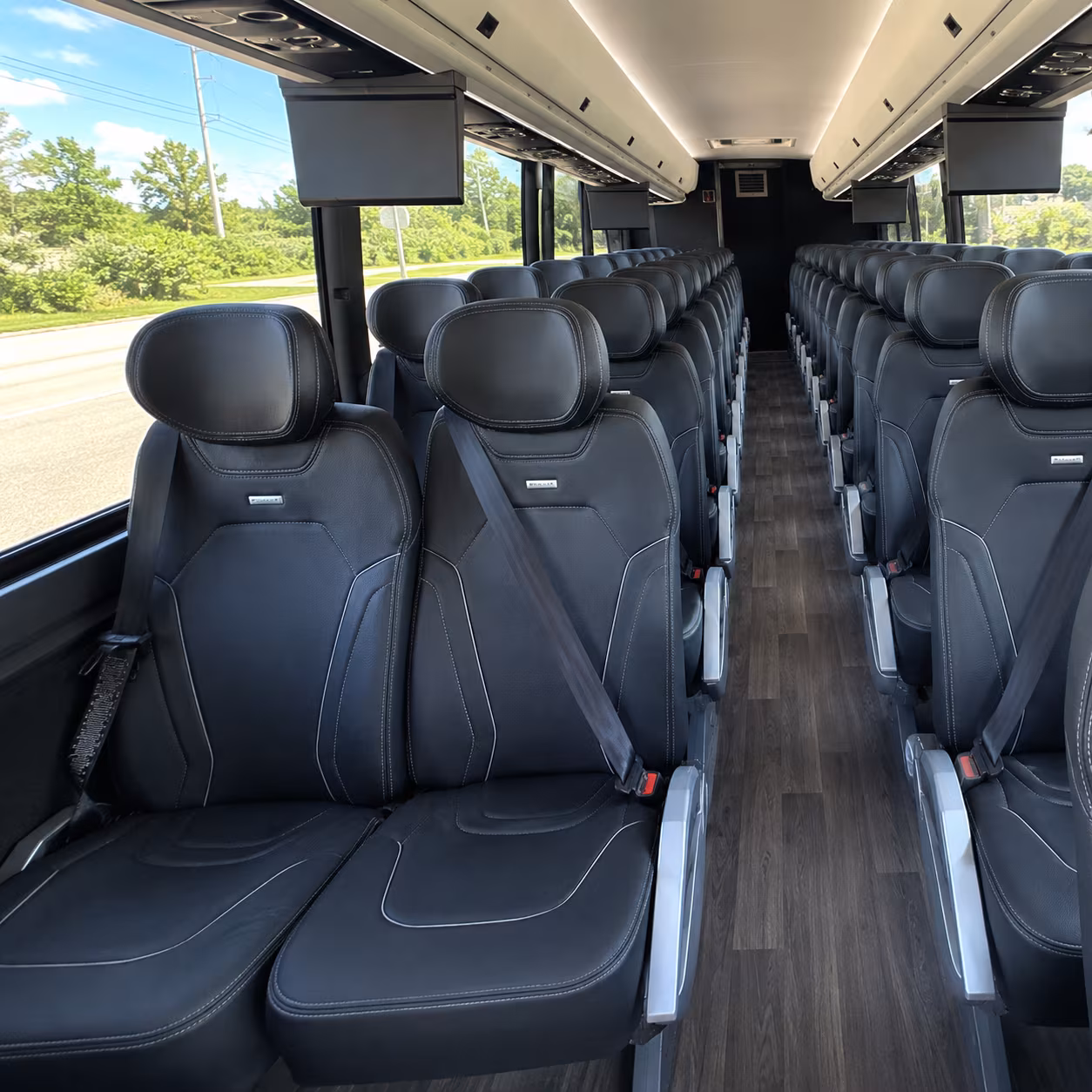 henderson 47 passenger charter bus inside