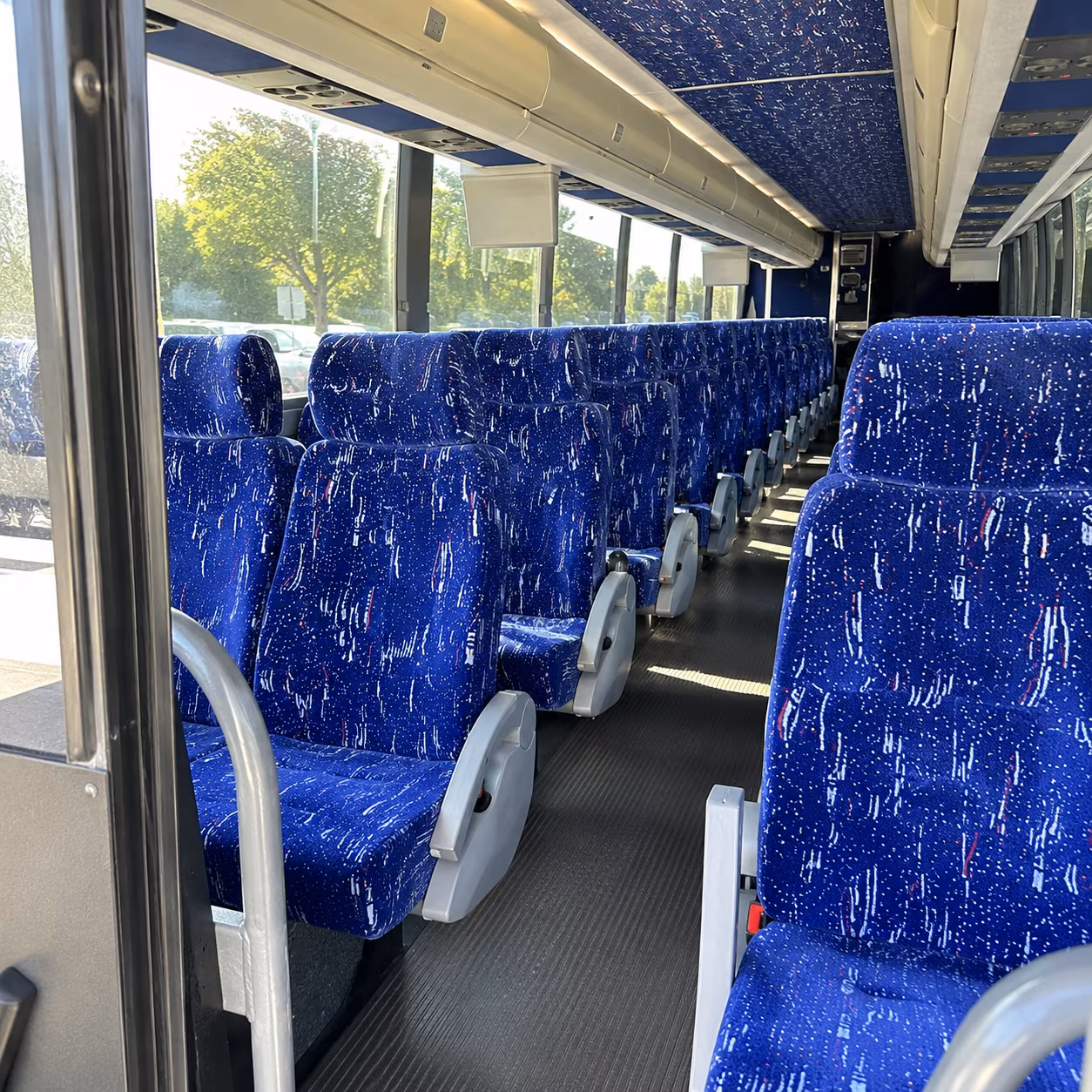 henderson 50 passenger charter bus inside