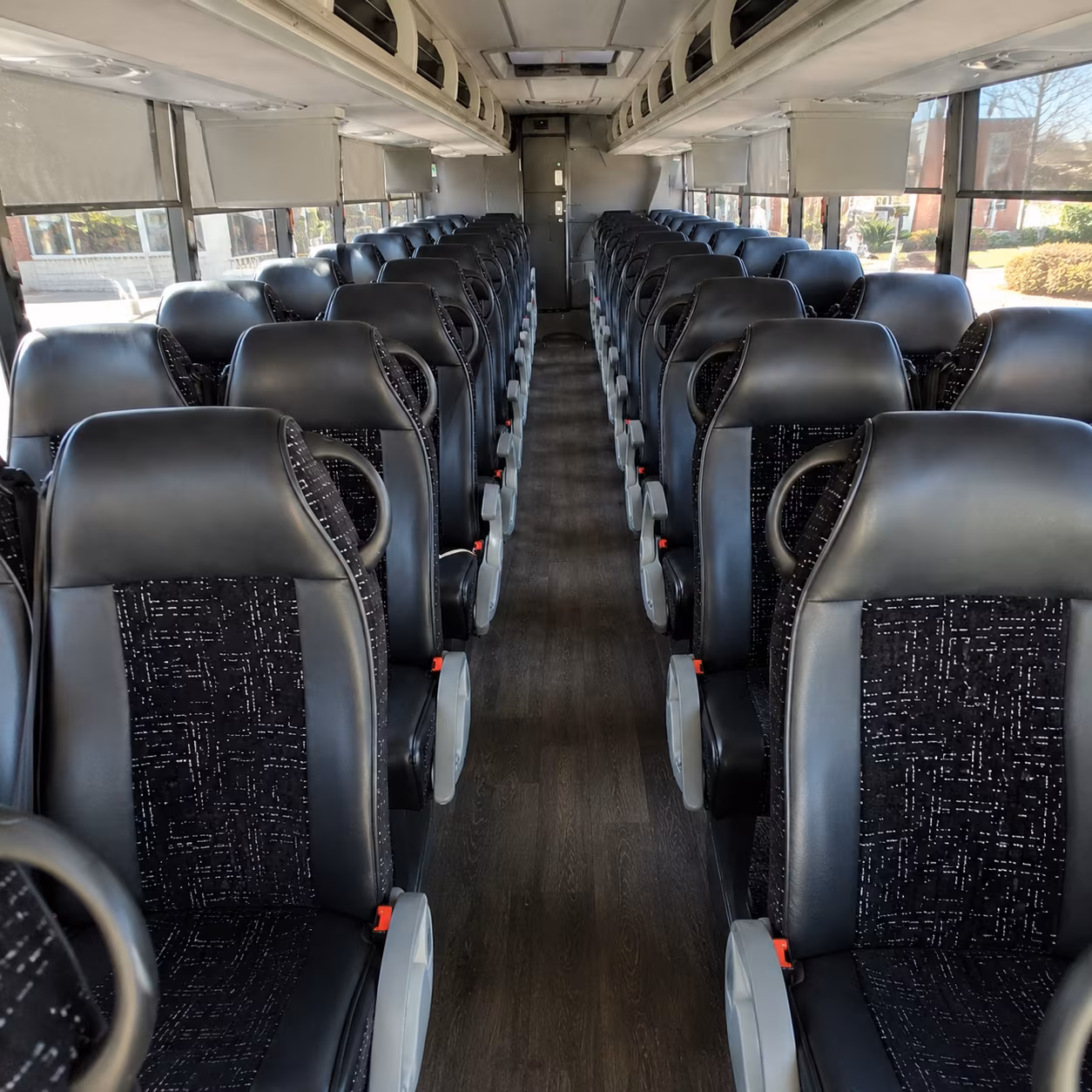 henderson 54 passenger charter bus inside